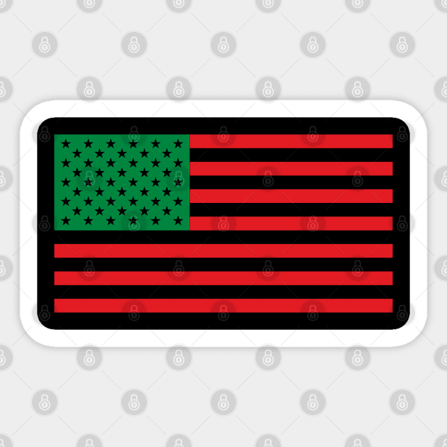 Pan African American Flag Sticker by UrbanLifeApparel